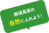 那須高原の自然にふれよう