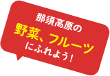 那須高原の野菜・フルーツにふれよう